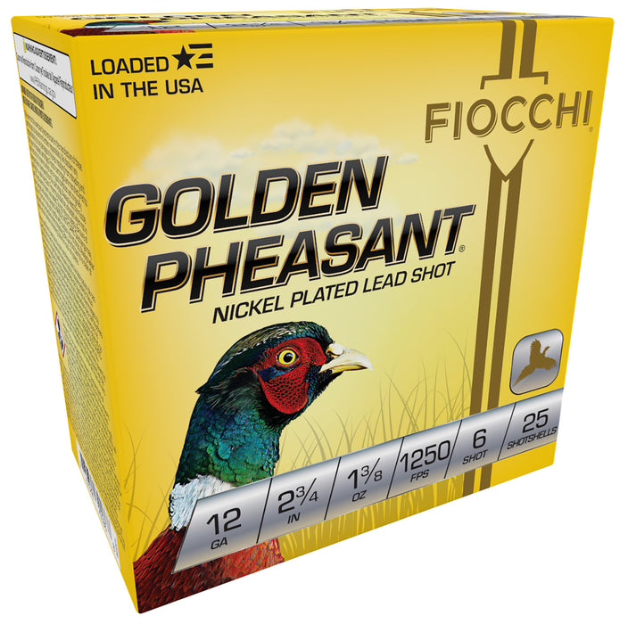 Fiocchi 12GP6 Golden Pheasant Extrema 12Gauge 2.75" 1 3/8oz 6Shot 25 Per Box/10 Case