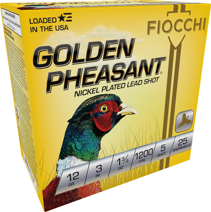 Fiocchi 123GP5 Golden Pheasant  12 Gauge 3" 1 3/4 oz 5 Shot 25 Bx/10 Cs