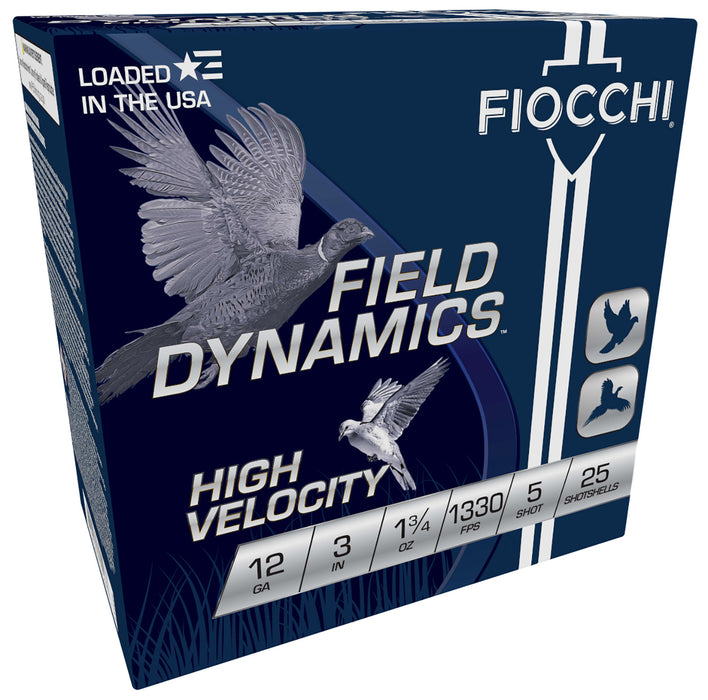 Fiocchi 123HV5 Field Dynamics  12 Gauge 3" 1 3/4 oz 1330 fps 5 Shot 25 Bx/10 Cs