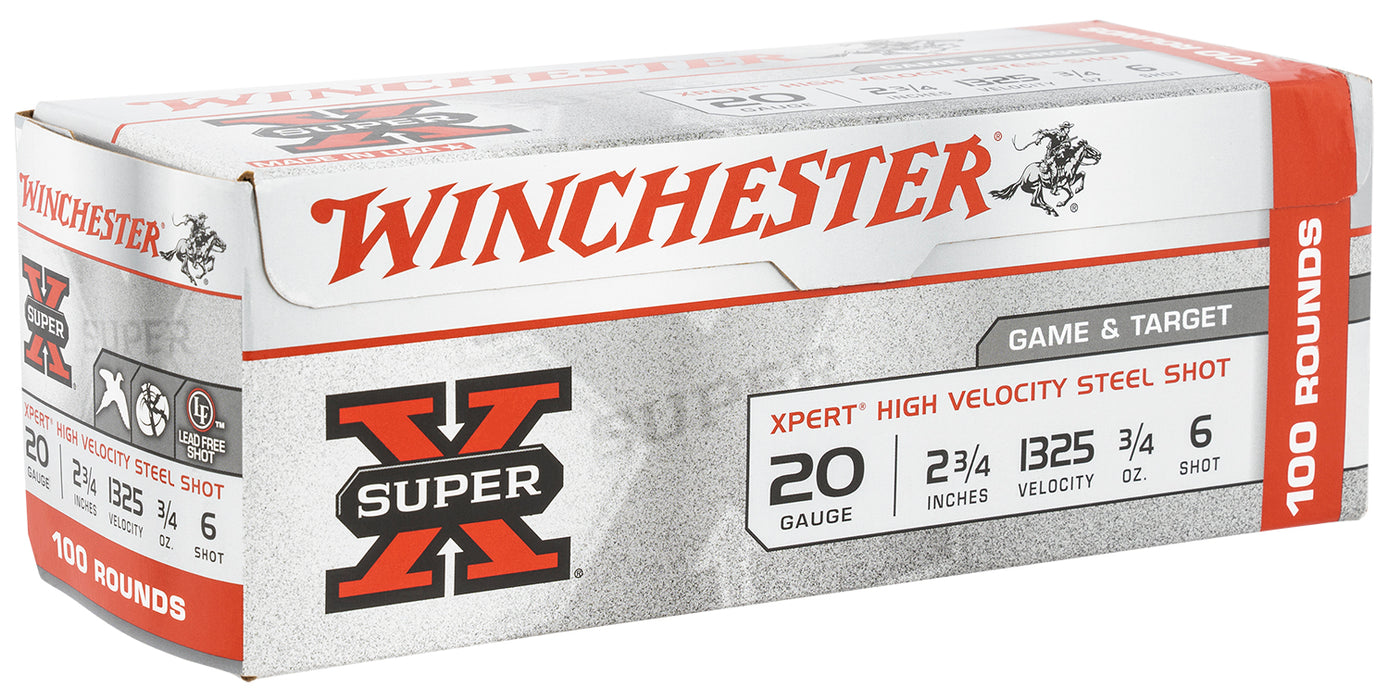 Winchester Ammo WE20GTVP6 Super X Xpert High Velocity 20Gauge 2.75" 3/4oz 6Shot 100 Per Box/2 Case *Value Pack
