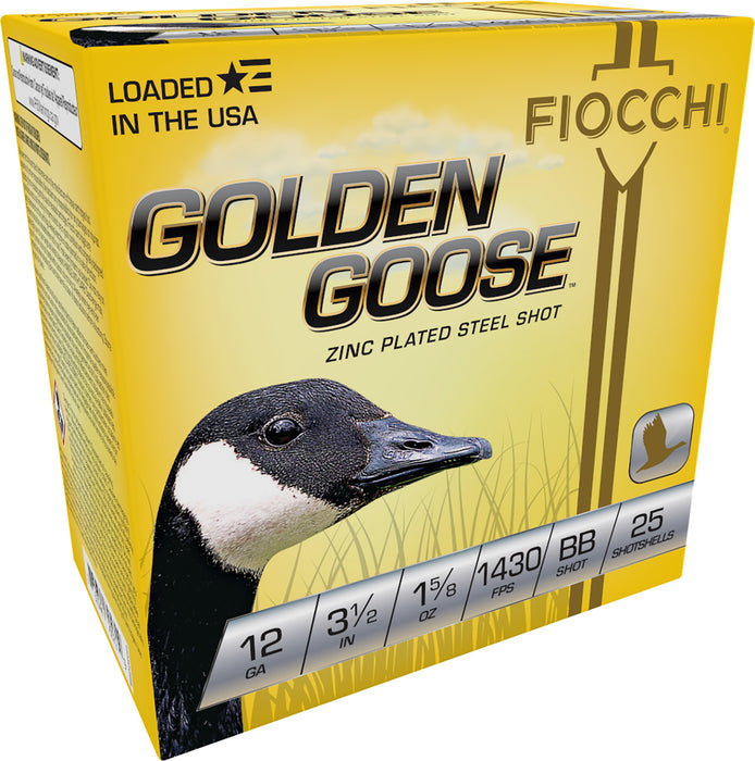 Fiocchi 1235GGBB Golden Goose  12 Gauge 3.50" 1 5/8 oz 1430 fps BB Shot 25 Bx/10 Cs