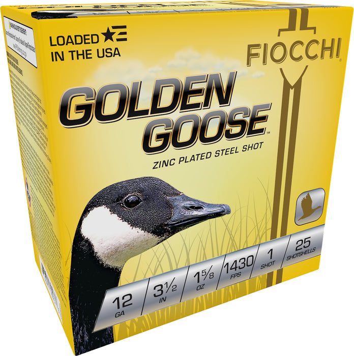 Fiocchi 1235GG1 Golden Goose  12 Gauge 3.50" 1 5/8 oz 1430 fps 1 Shot 25 Bx/10 Cs