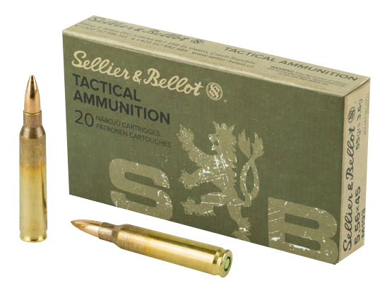 Sellier & Bellot SB556A Rifle  5.56x45mm NATO 55 gr 3301 fps Full Metal Jacket (FMJ) 20 Bx/50 Cs