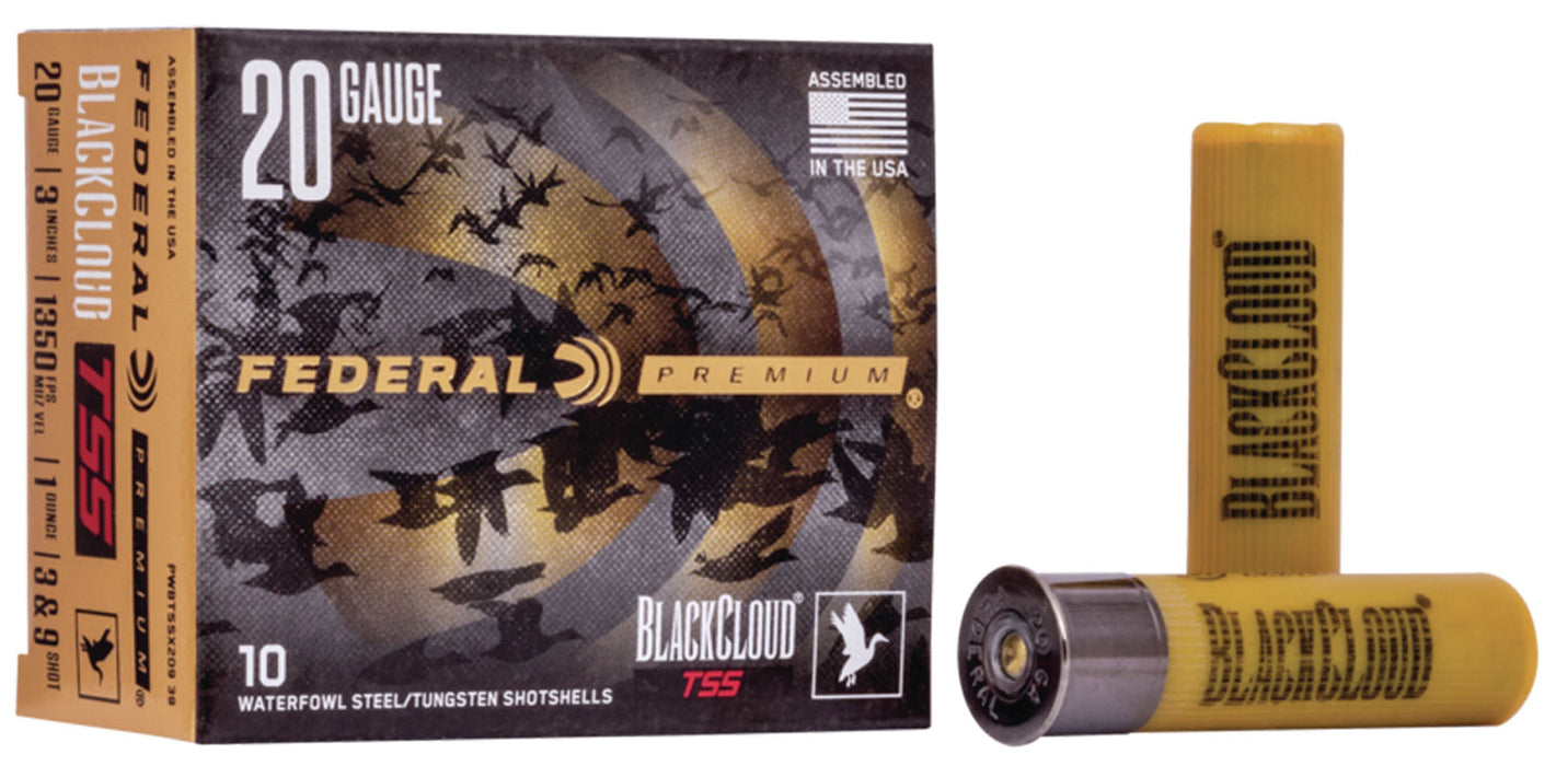 Federal PWBTSSX20939 Black Cloud TSS 20Gauge 3" 1oz Steel Tungsten 3/9Shot 10 Per Box/10 Case