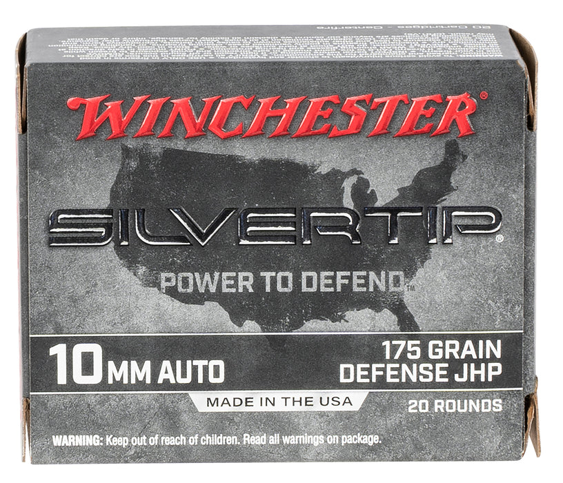 Winchester Ammo W10MMST Super-X  10mm Auto 175 gr Silvertip Jacket Hollow Point 20 Bx/10 Cs