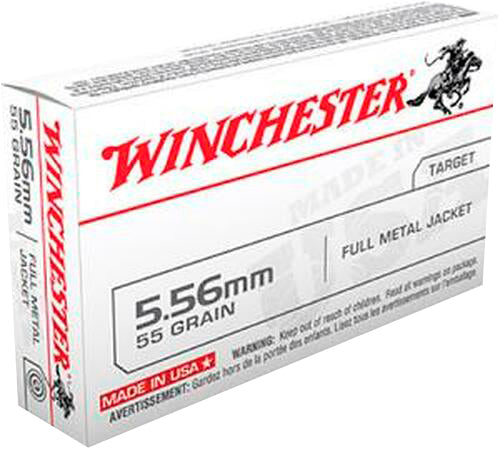 Winchester Ammo WM193K USA M193 5.56x45mm NATO 55 gr Full Metal Jacket Lead Core - 1000 Rounds Case