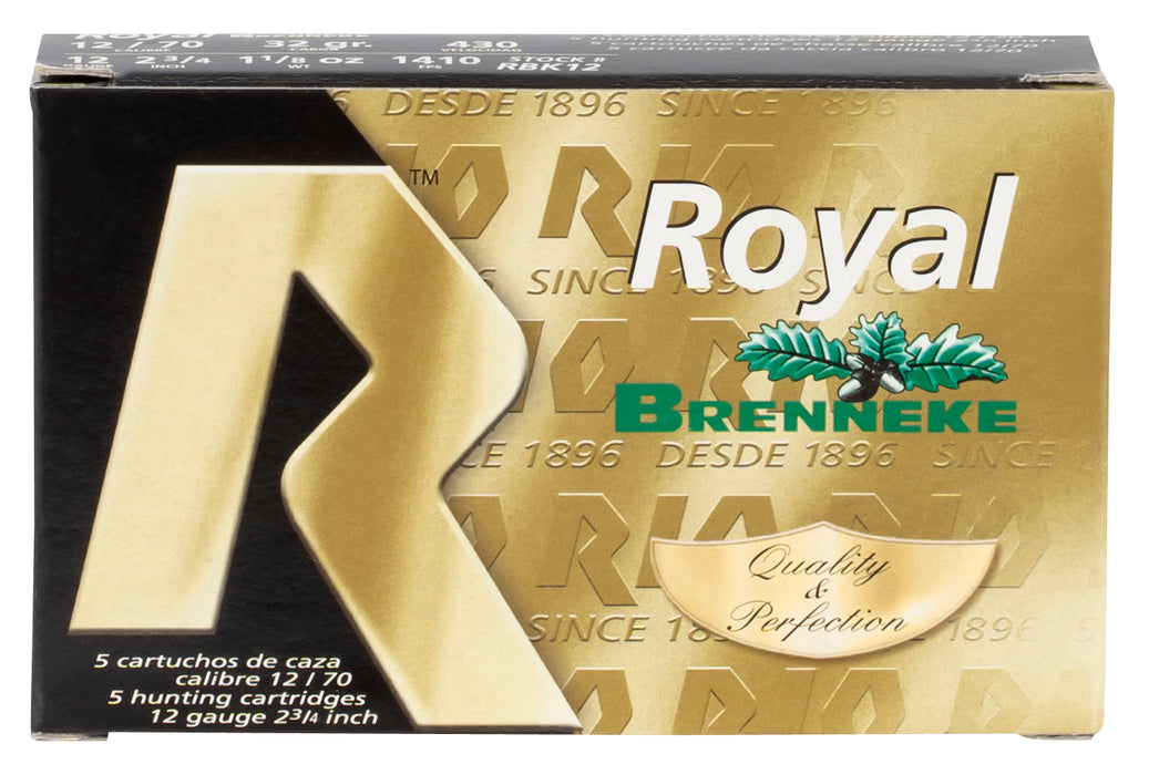 Brenneke RBK12 Royal  12 Gauge 2.75" 1 1/8 oz 5 Per Box/50 Cs