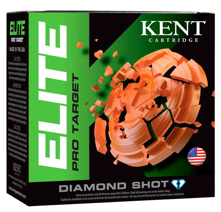Kent Cartridge E12PS328 Elite Pro Target 12 Gauge 2.75" 1 1/8 oz 1250 fps 8 Shot 25 Bx/10 Cs