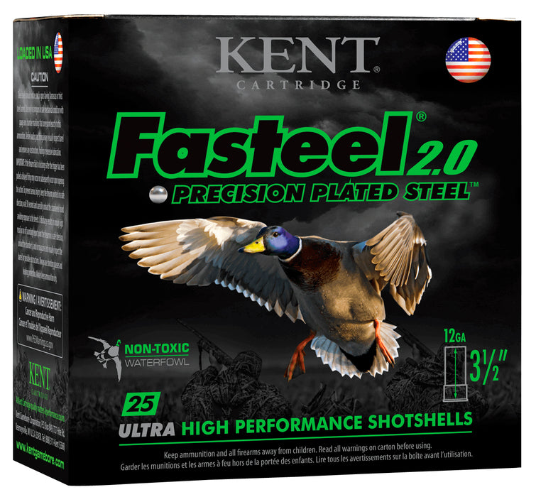 Kent Cartridge K1235FS403 Fasteel 2.0  12 Gauge 3.50" 1 3/8 oz 1550 fps 3 Shot 25 Bx/10 Cs