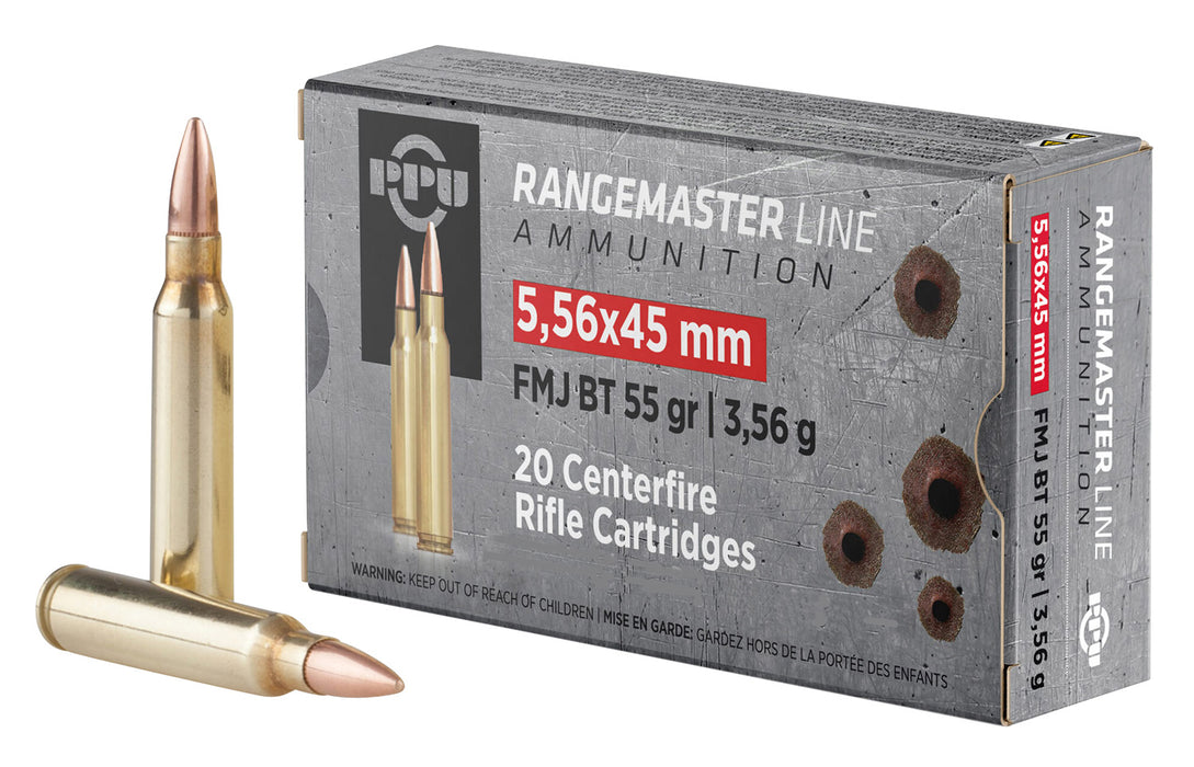 PPU PPRM5561M Rangemaster  5.56x45mmNATO 55gr Full Metal Jacket Boat Tail/1000rds *Sold by Case *Includes Metal Can