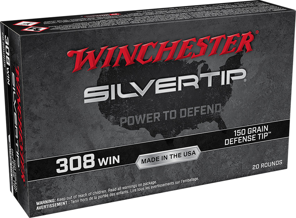 Winchester Ammo W308ST Silvertip  308Win 150gr Defense Tip 20 Per Box/10 Case
