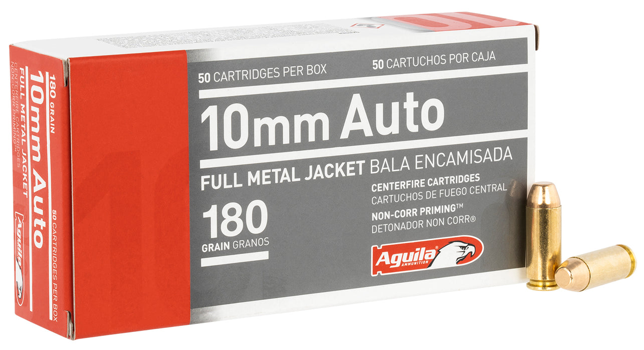Aguila 1E102110 Target & Range  10mm Auto 180 gr Full Metal Jacket (FMJ) 50 Per Box/20 Cs