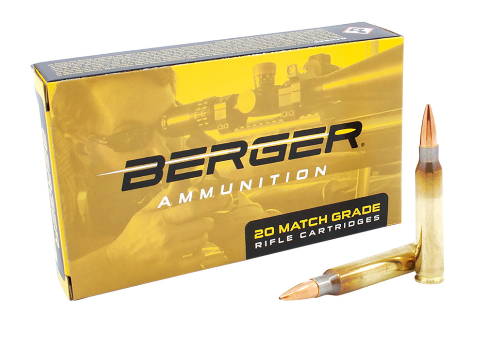 Berger Bullets 23020 Target  223 Rem 73 gr 2820 fps Boat-Tail (BT) 20 Bx/10 Cs