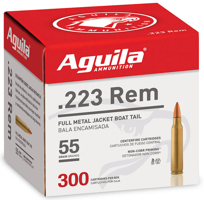 Aguila 1E223108 Target & Range  223 Rem 55 gr Full Metal Jacket (FMJ) 300 Per Box/4 Cs