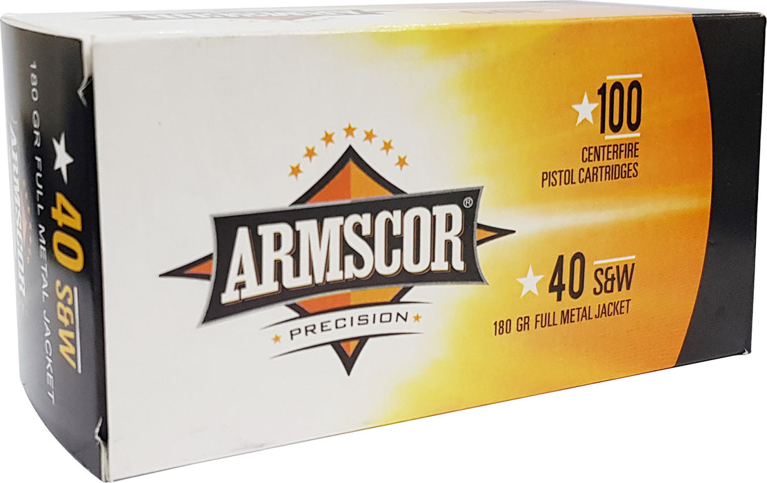 Armscor 50316 Precision Value Pack 40 S&W 180 gr Full Metal Jacket (FMJ) 100 Per Box/12 Cs