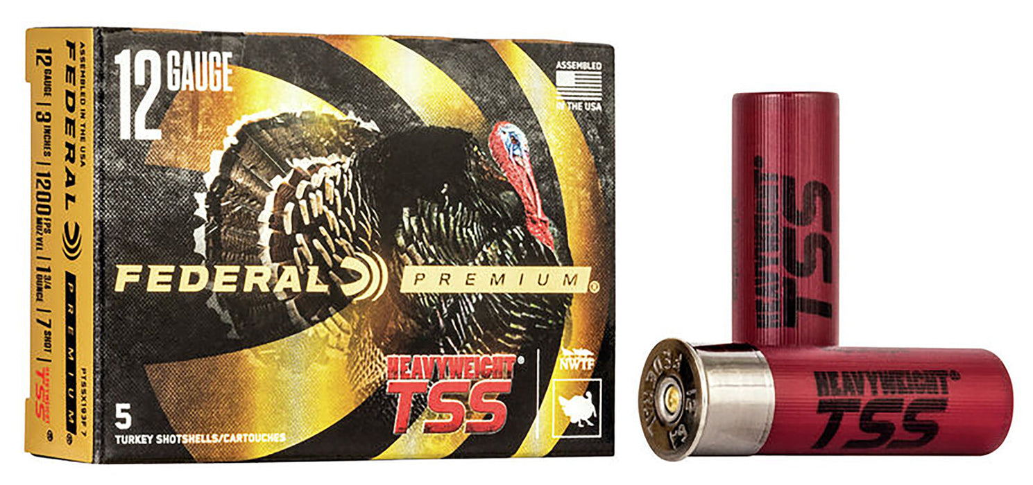 Federal PTSSX193F7 Premium Turkey Heavyweight TSS 12 Gauge 3" 1 3/4 oz Tungsten 7 Shot 5 Bx/50 Cs