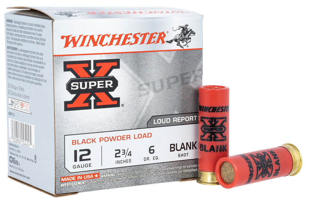Winchester Ammo XBP12W Super X Blank 12Gauge 2.75" 25 Per Bx/10 Case