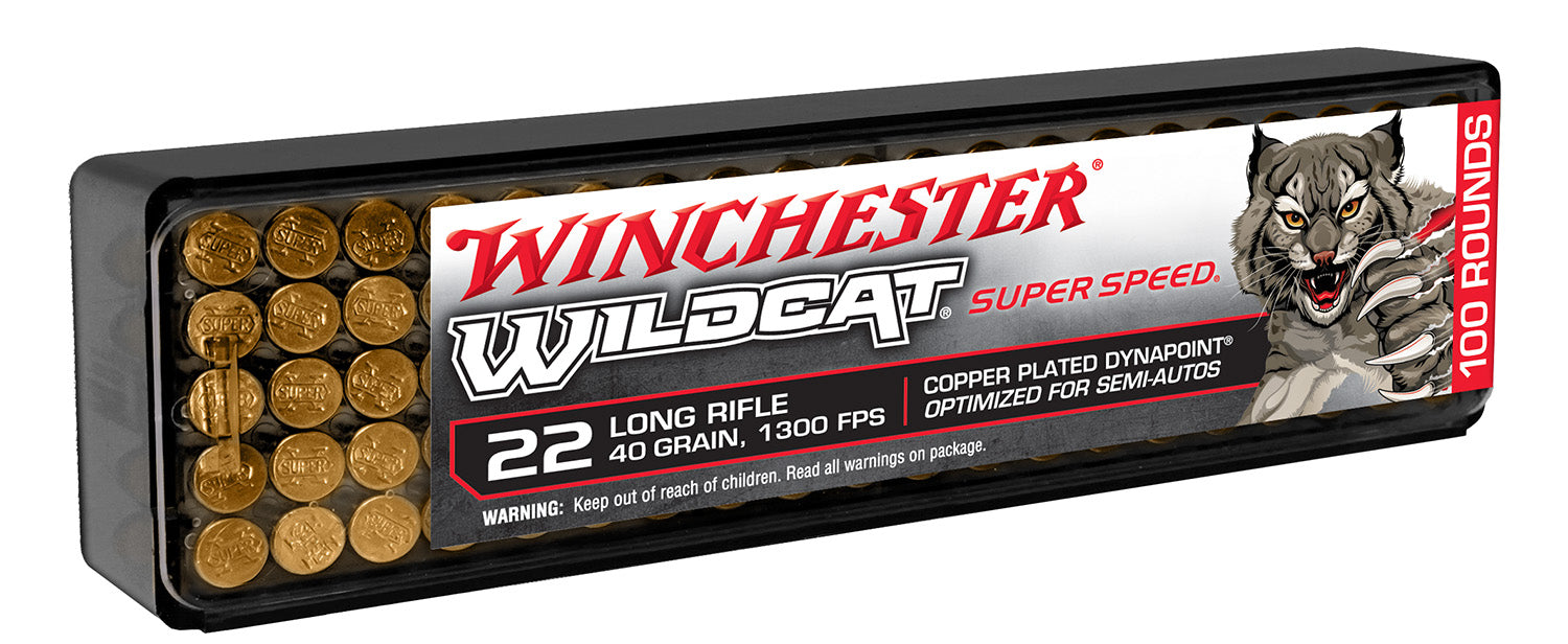 Winchester Ammo WW22LRSSD Wildcat Super Speed 22 LR 40 gr Hollow Point (HP) 100 Bx/20 Cs
