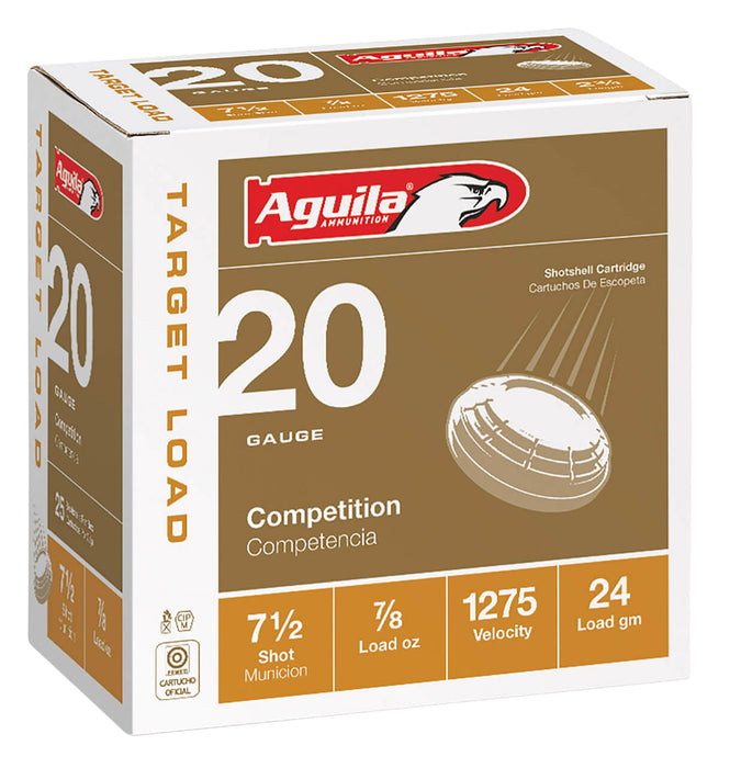 Aguila 1CHB2037 Competition Target 20 Gauge 2.75" 7/8 oz 7.5 Shot 25 Per Box/10 Cs