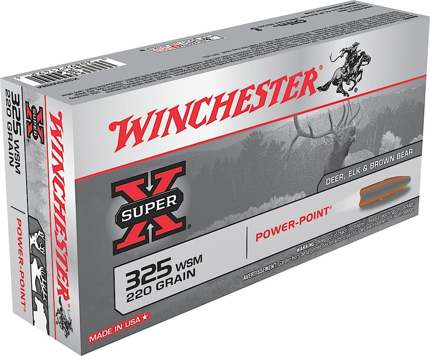 Winchester Ammo X325WSM Super X  325 WSM 220 gr Power-Point (PP) 20 Per Box/10 Cs