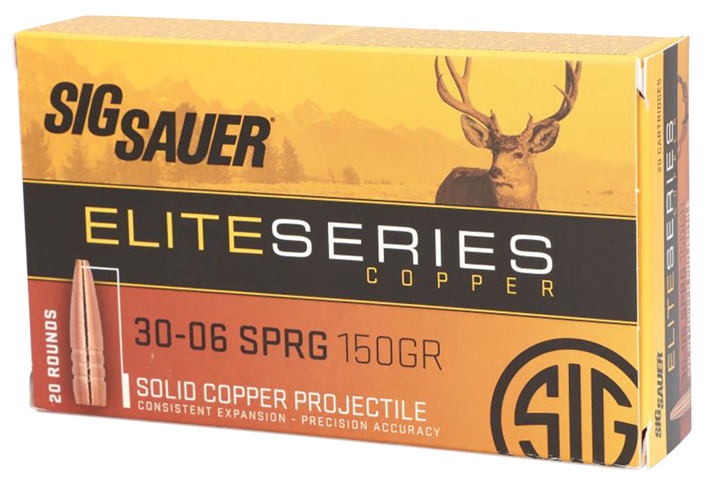 Sig Sauer E3006AB18020 Elite Hunting  30-06 Springfield 180 gr 2760 fps Nosler AccuBond 20 Bx/10 Cs