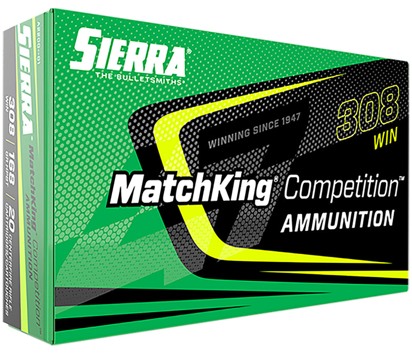 Sierra A220001 MatchKing Competition 308 Win 168 gr Sierra MatchKing BTHP (SMBTHP) 20 Bx/10 Cs