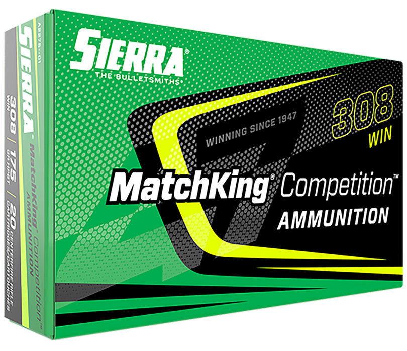 Sierra A227501 MatchKing Competition 308 Win 175 gr Sierra MatchKing BTHP (SMBTHP) 20 Bx/10 Cs