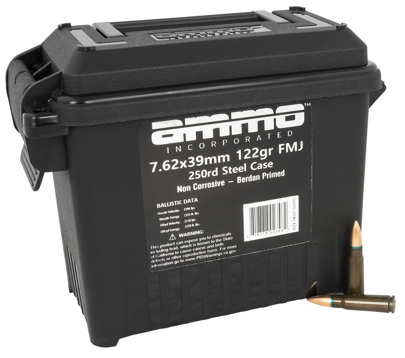 Ammo Inc 762X39122FMJB250 Signature  7.62x39mm 122 gr Full Metal Jacket (FMJ) 250 Per Box