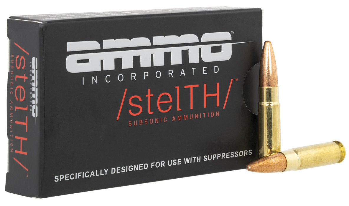 Ammo Inc 300B220TMCSTLA20 stelTH  300 Blackout 220 gr Total  Metal Jacket (TMJ) 20 Per Box/10 Cs