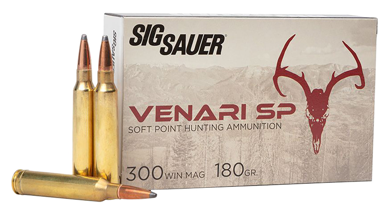 Sig Sauer V300WMSP180-20 Venari  300 Win Mag 180 gr 3050 fps Soft Point (SP) 20 Bx/10 Cs