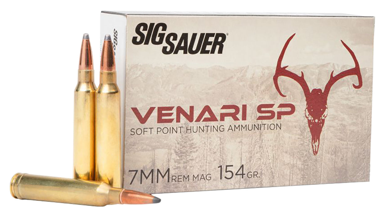 Sig Sauer V7MMSP154-20 Venari  7mm Rem Mag 154 gr 3045 fps Soft Point (SP) 20 Bx/10 Cs
