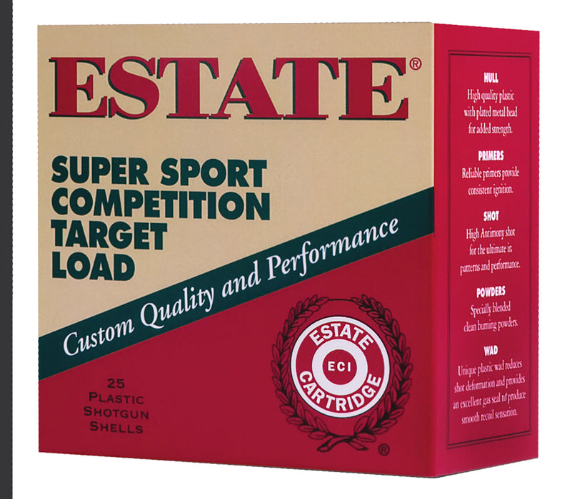 Estate Cartridge SS12XH110075WM Super Sport Target 12Gauge 2.75" 1oz 7.5Shot *200 Box Case Only
