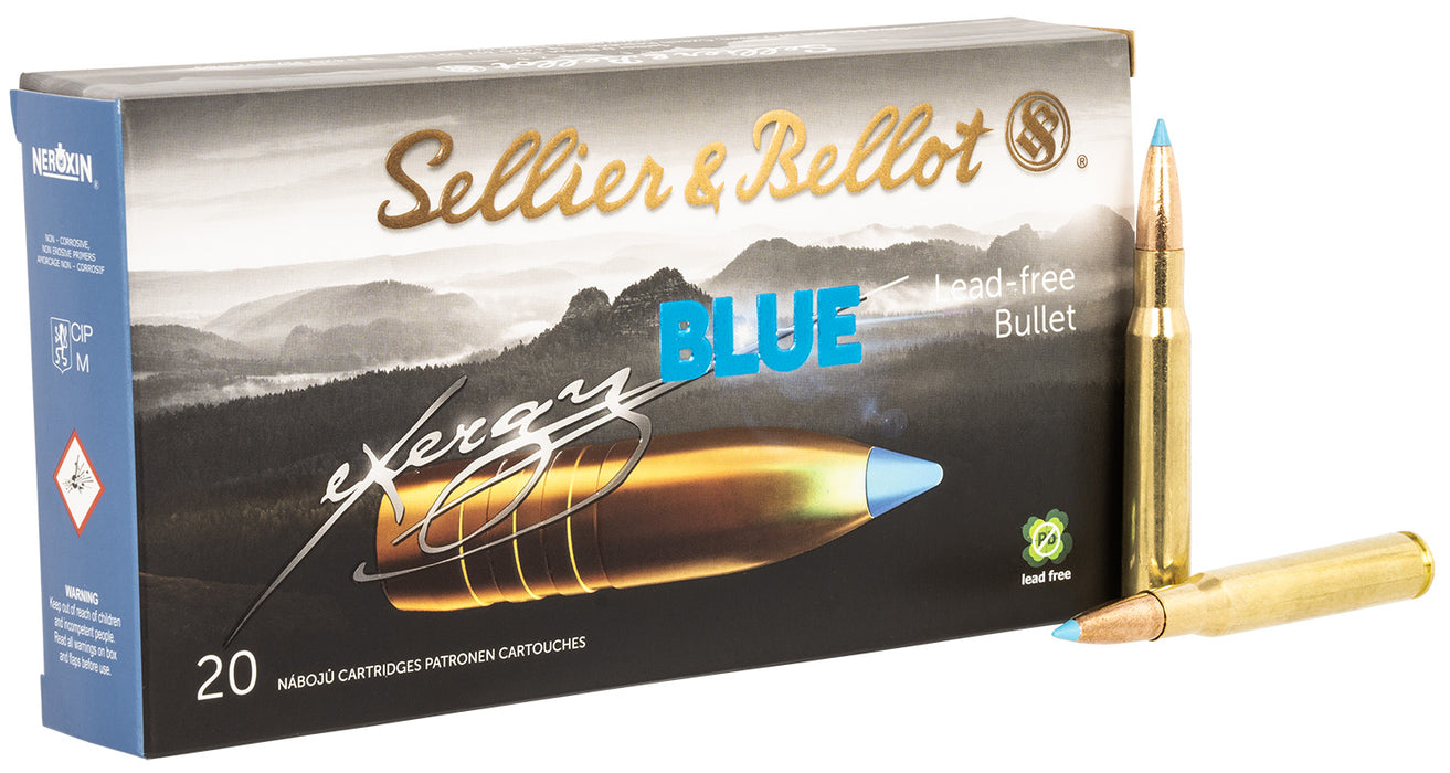 Sellier & Bellot SB3006XA eXergy  308 Cal 165 gr TAC-EX-Blue 20 Per Box/12 Cs
