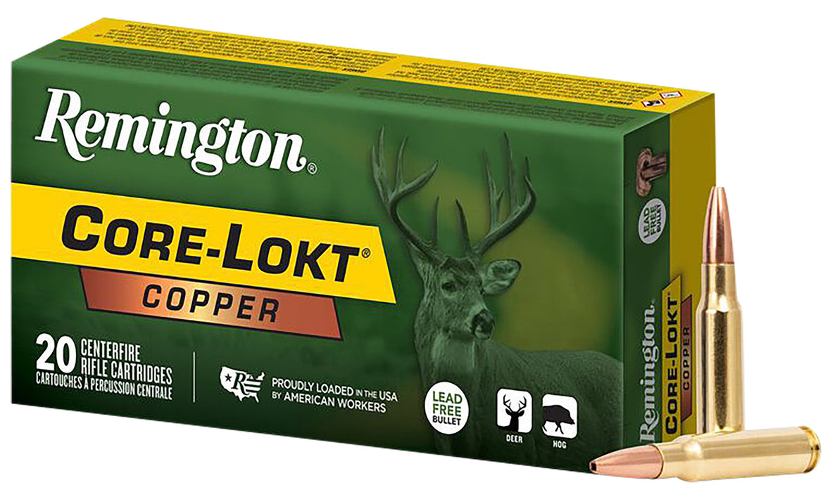 Remington Ammunition R27854 Core-Lokt Copper 308Win 150gr Copper Hollow Point 20 Per Box/10 Case