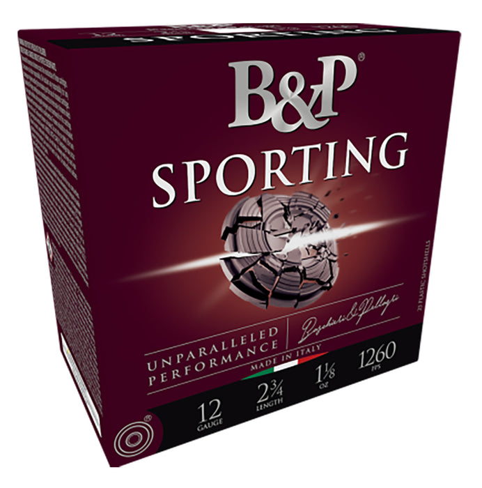 Baschieri & Pellagri (B&P) 12B1SCL8 B&P Sporting 12 Gauge 2.75" 1 oz 8 Shot 25 Per Box/ 10 Cs