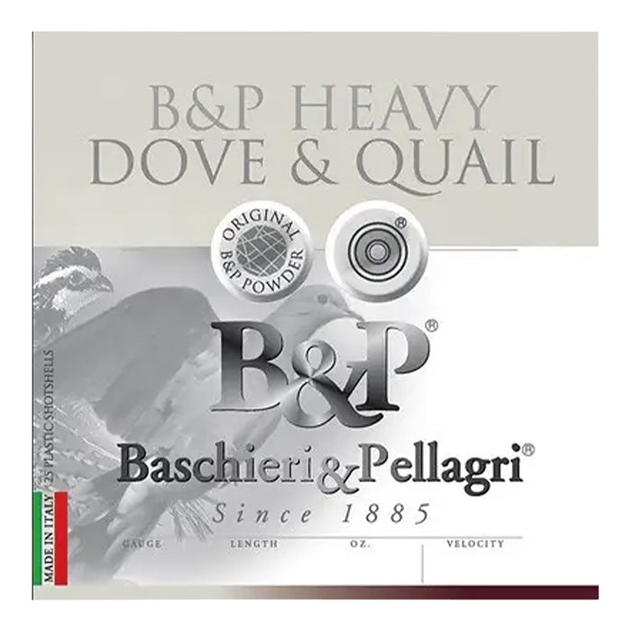 Baschieri & Pellagri (B&P) 20BD8 B&P Heavy Dove & Quail 20 Gauge 2.75" 1 oz 8 Shot 25 Per Box/ 10 Cs