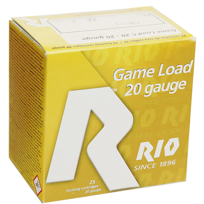 Rio Ammunition RC206MGN Game Load  20 Gauge 3" 1 1/4 oz 6 Shot 25 Per Box/ 10 Cs
