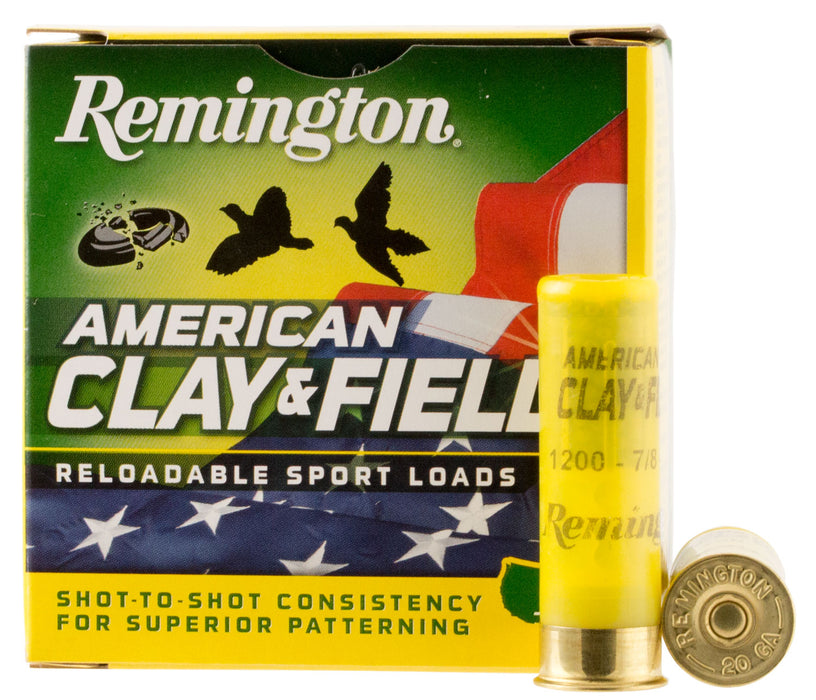 Remington Ammunition 20344 American Clay & Field  12 Gauge 2.75" 1 1/8 oz 1200 fps 7.5 Shot 25 Bx/10 Cs
