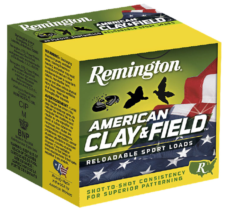 Remington Ammunition 20346 American Clay & Field  12 Gauge 2.75" 1 1/8 oz 1200 fps 8 Shot 25 Bx/10 Cs
