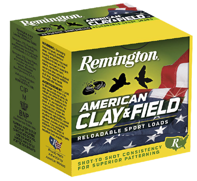 Remington Ammunition 20348 American Clay & Field  12 Gauge 2.75" 1 1/8 oz 1200 fps 9 Shot 25 Bx/10 Cs