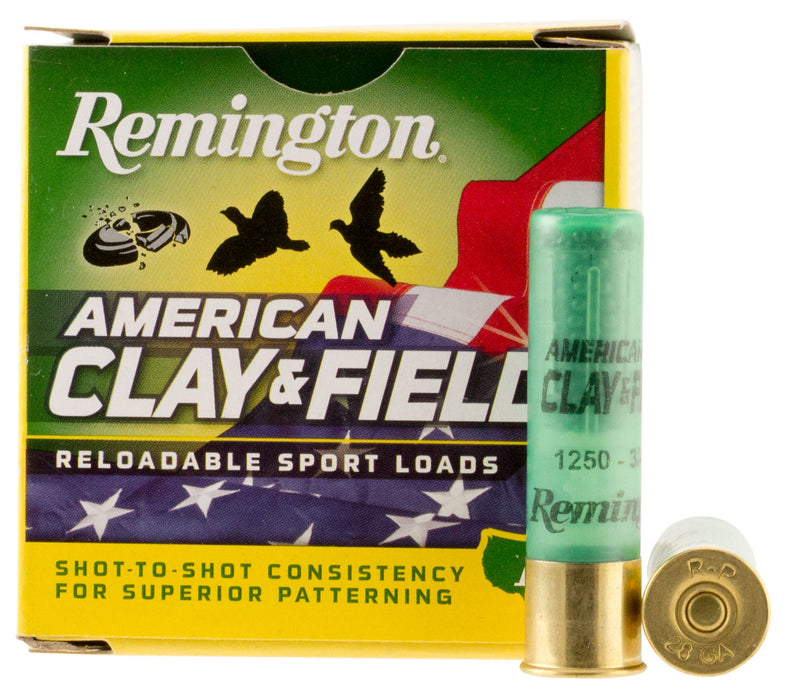 Remington Ammunition 20492 American Clay & Field  28 Gauge 2.75" 3/4 oz 1250 fps 8 Shot 25 Bx/10 Cs
