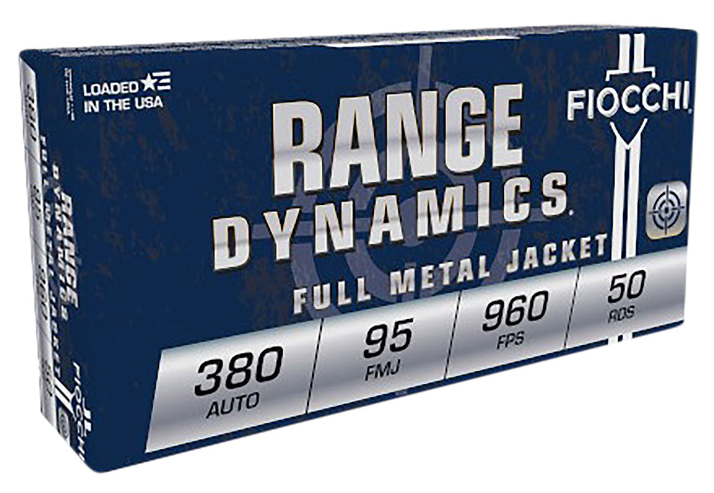 Fiocchi 380AP Range Dynamics  380 ACP 95 gr 960 fps Full Metal Jacket (FMJ) 50 Bx/20 Cs
