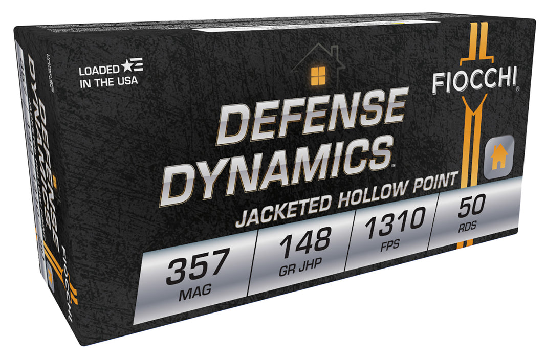 Fiocchi 357E Defense Dynamics  357 Mag 148 gr 1310 fps Jacketed Hollow Point (JHP) 50 Bx/20 Cs