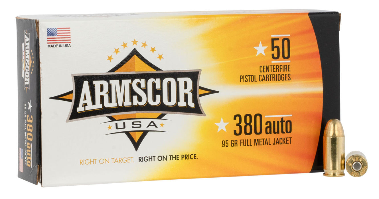 Armscor FAC3802N USA  380 ACP 95 gr Full Metal Jacket (FMJ) 50 Per Box/20 Cs
