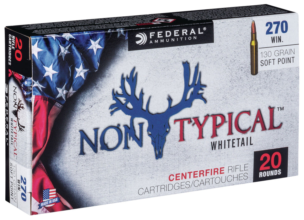 Federal 270DT130 Non-Typical  270 Win 130 gr 3060 fps Non-Typical Soft Point (SP) 20 Bx/10 Cs