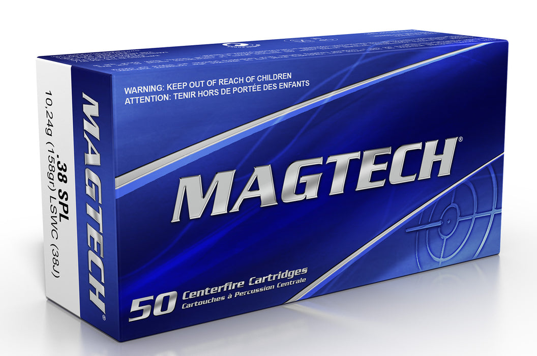 Magtech 38J Range/Training  38 Special 158 gr 755 fps Lead Semi-Wadcutter (LSWC) 50 Bx/20 Cs