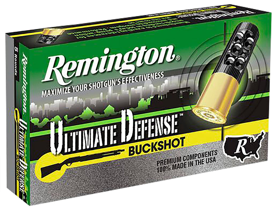 Remington Ammunition 20637 Ultimate Defense Buckshot 12Gauge 2.75" 4Buck Shot 5 Per Box/20 Case