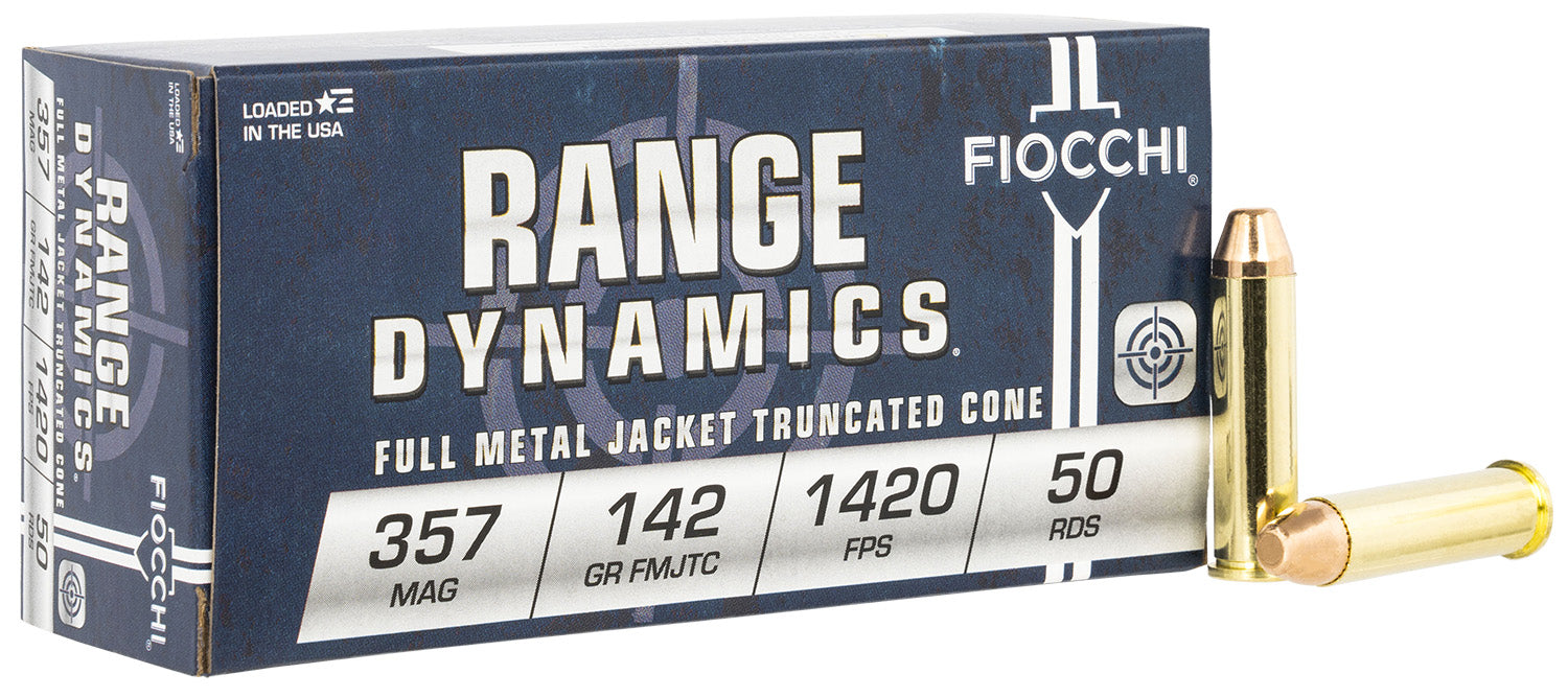 Fiocchi 357F Range Dynamics  357Mag 142gr Full Metal Jacket Truncated Cone 50 Per Box/20 Case