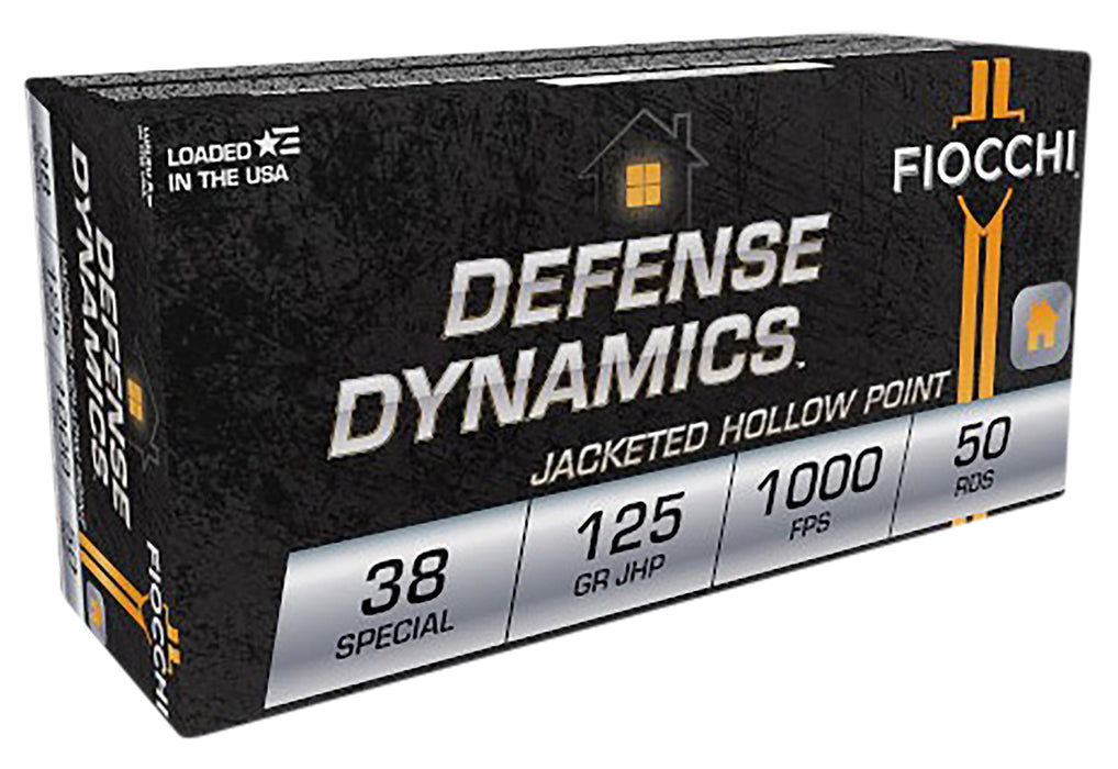 Fiocchi 38F Defense Dynamics Defense 38 Special 125 gr Jacketed Hollow Point (JHP) 50 Per Box/ 20 Cs