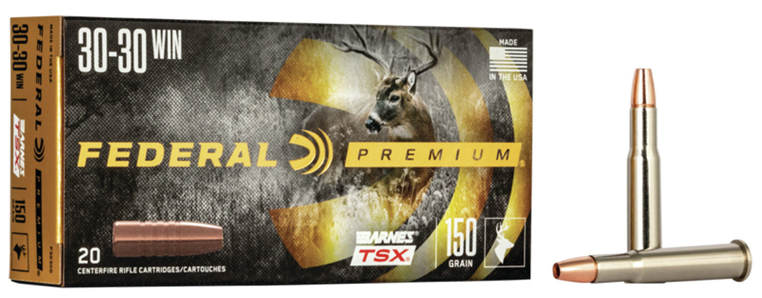 Federal P3030G Premium  30-30 Win 150 gr 2220 fps Barnes TSX 20 Bx/10 Cs